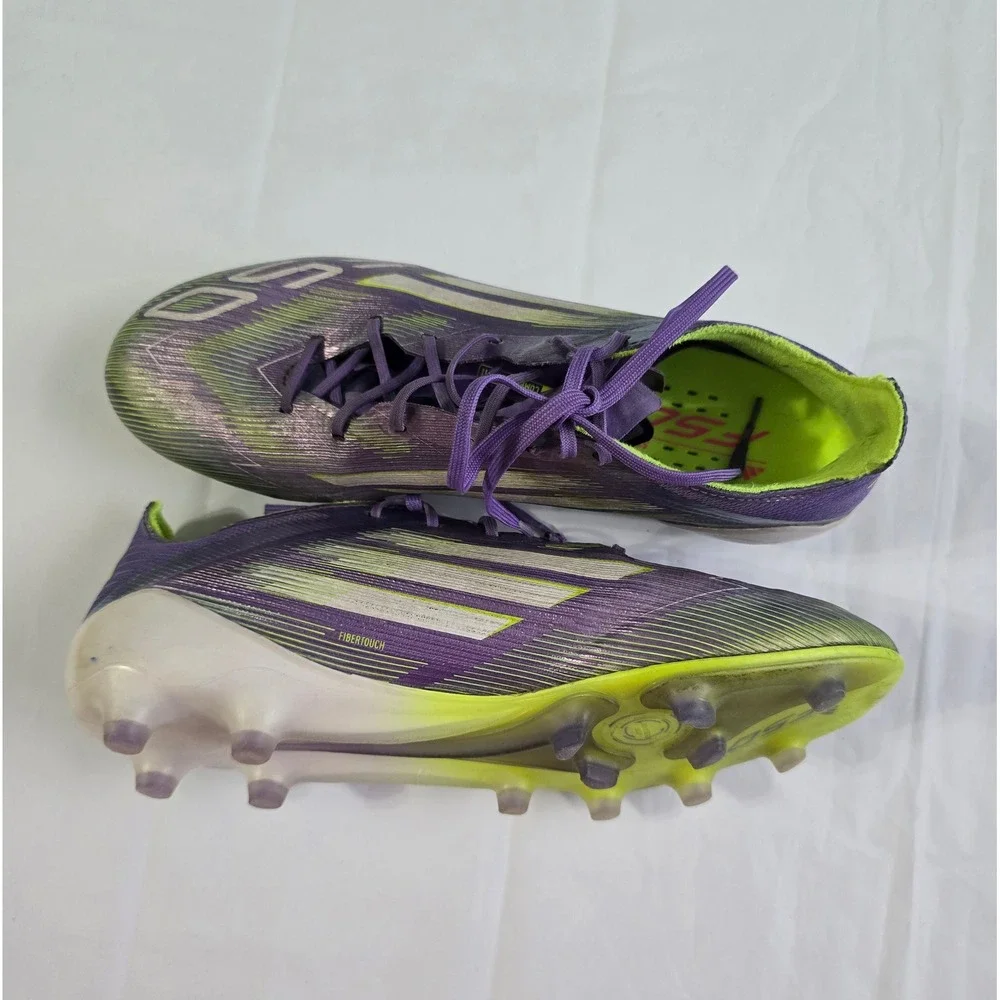Adidas F50 Elite FG Soccer Cleats Purple Lucid Lemon JH7638 Mens 7 Womens 8